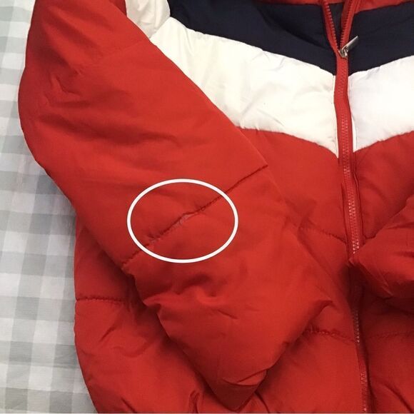 FAHRENHEIT active puffer winter coat jacket in Large red white blue - Picture 12 of 16